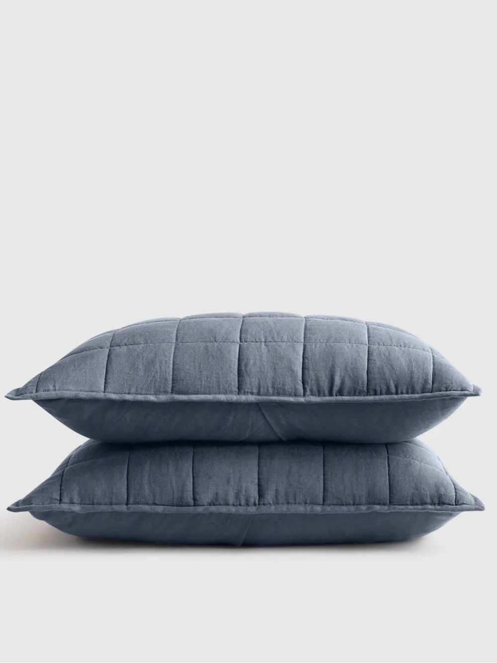 Quince European Linen Box Quilted Shams- Set of Two